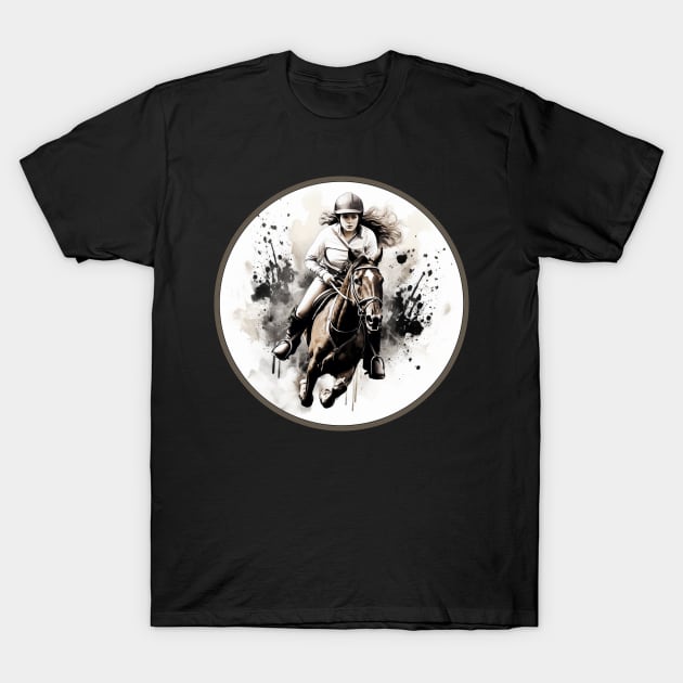 Horseback Riding Training Horse Lover T-Shirt by Positive Designer